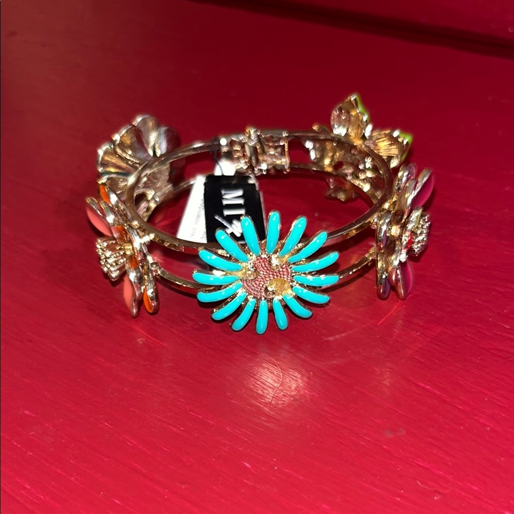 Betsey Johnson Gold and Blue Bohemian Bracelet